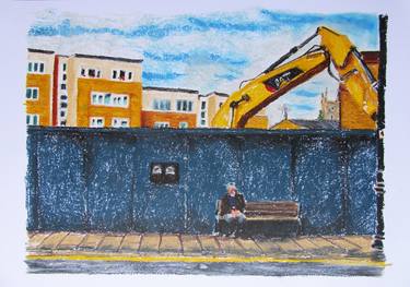 Original Street Art Cities Drawings by Mary Cinque
