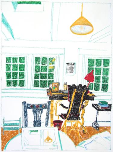 Original Contemporary Interiors Drawings by Mary Cinque