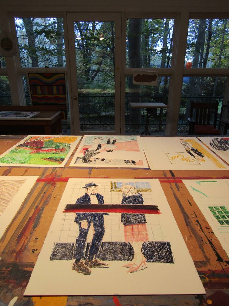 Original Contemporary People Drawing by Mary Cinque