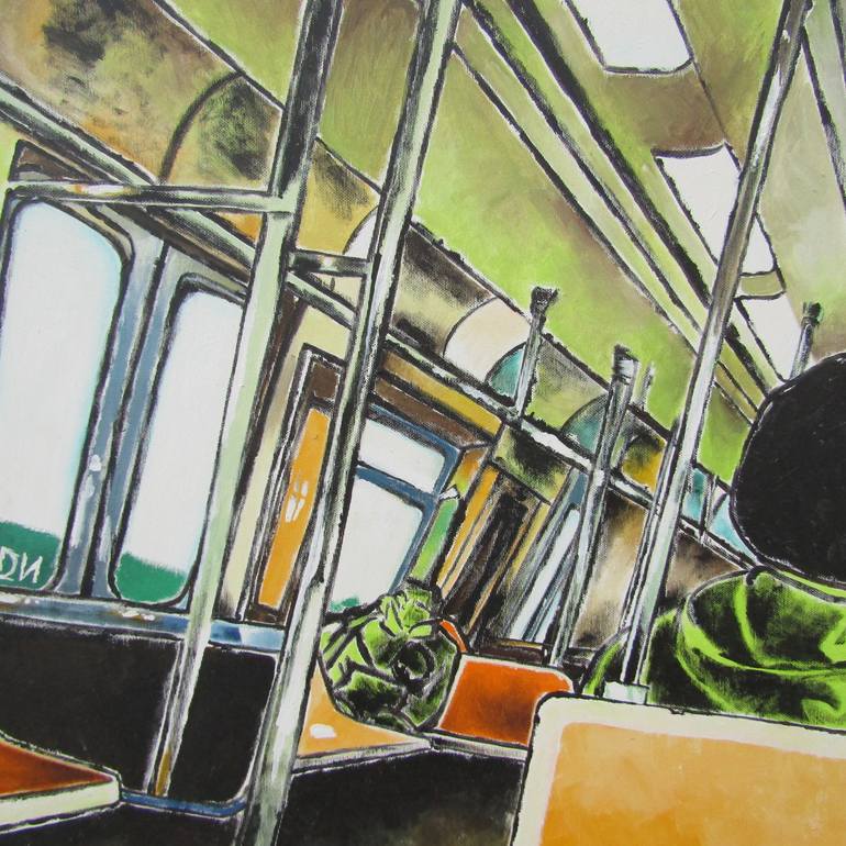 Original Transportation Painting by Mary Cinque