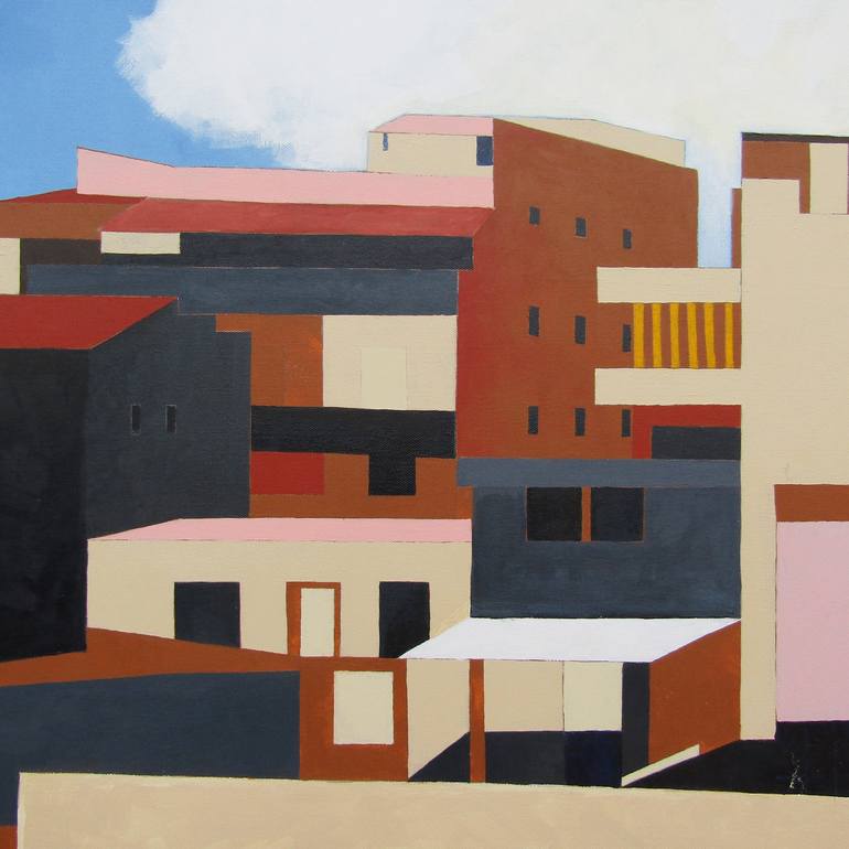 Original Fine Art Architecture Painting by Mary Cinque
