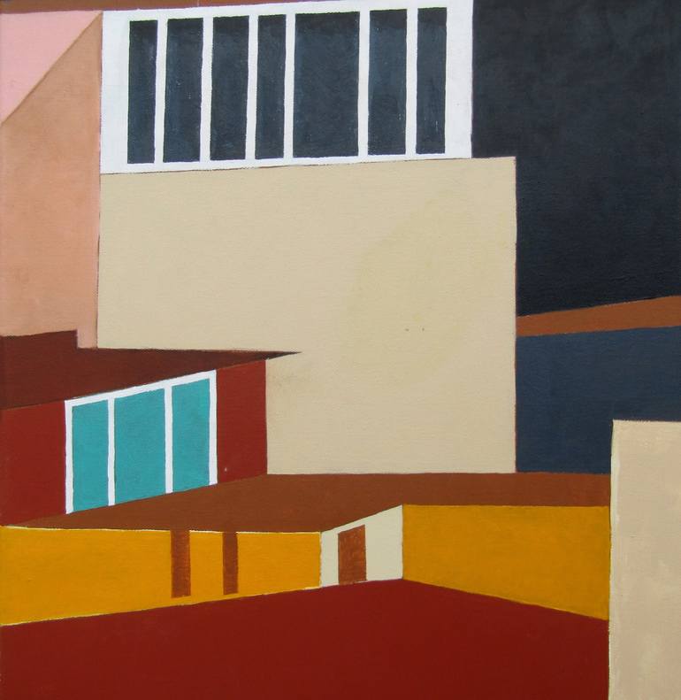 Original Fine Art Architecture Painting by Mary Cinque