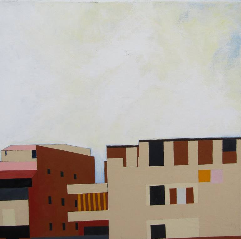 Original Fine Art Architecture Painting by Mary Cinque