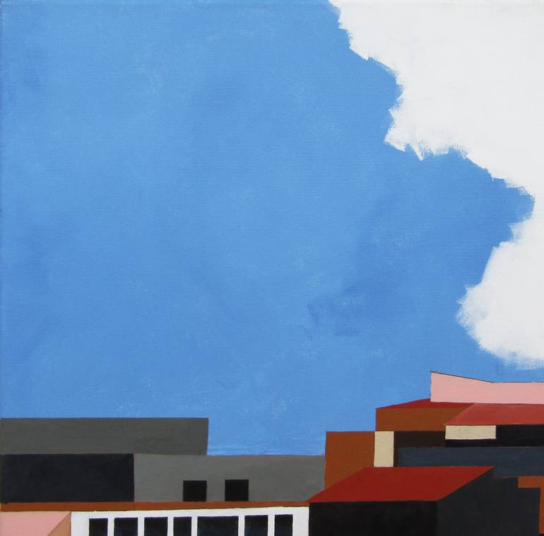 Original Fine Art Architecture Painting by Mary Cinque