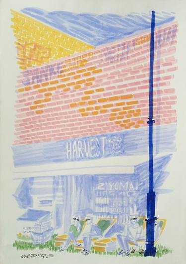 Original Street Art Cities Drawings by Mary Cinque