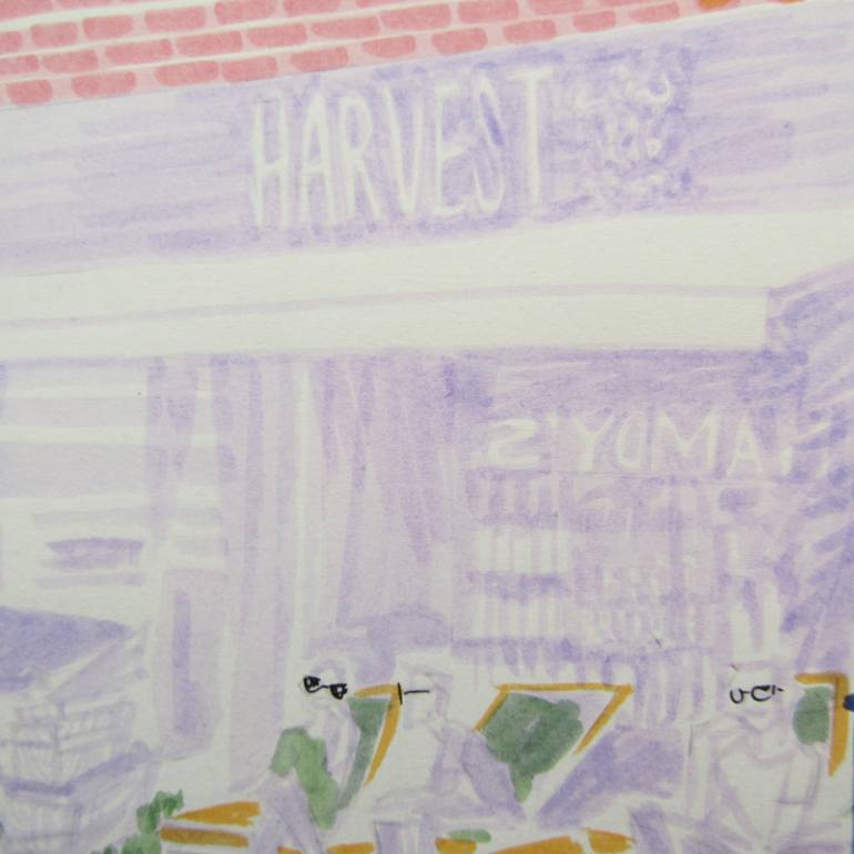 Original Street Art Cities Drawing by Mary Cinque
