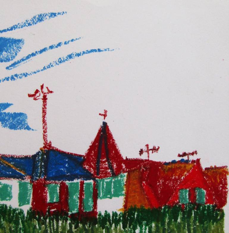 Original Landscape Drawing by Mary Cinque