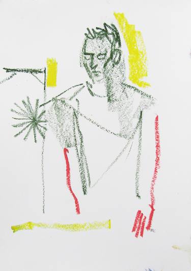 Original Figurative Men Drawings by Mary Cinque