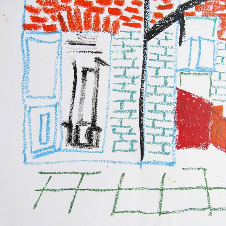 Original Figurative Architecture Drawing by Mary Cinque