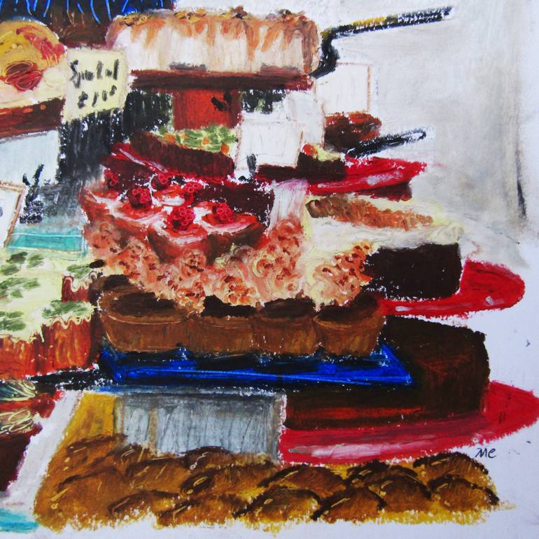 Original Figurative Food Drawing by Mary Cinque