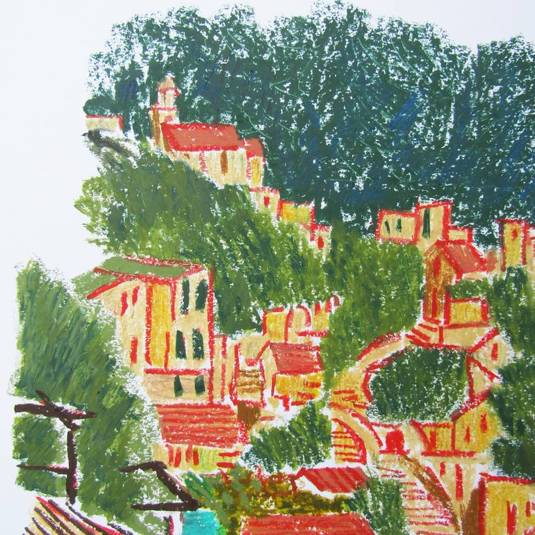 Original Figurative Places Drawing by Mary Cinque