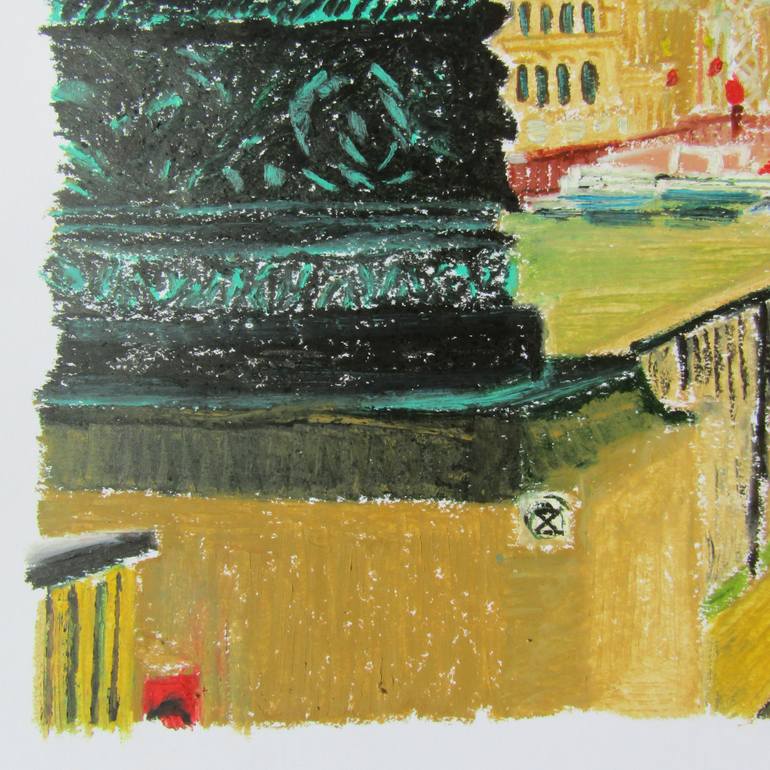 Original Figurative Cities Drawing by Mary Cinque