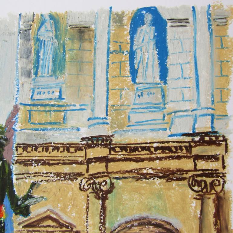 Original Figurative Cities Drawing by Mary Cinque