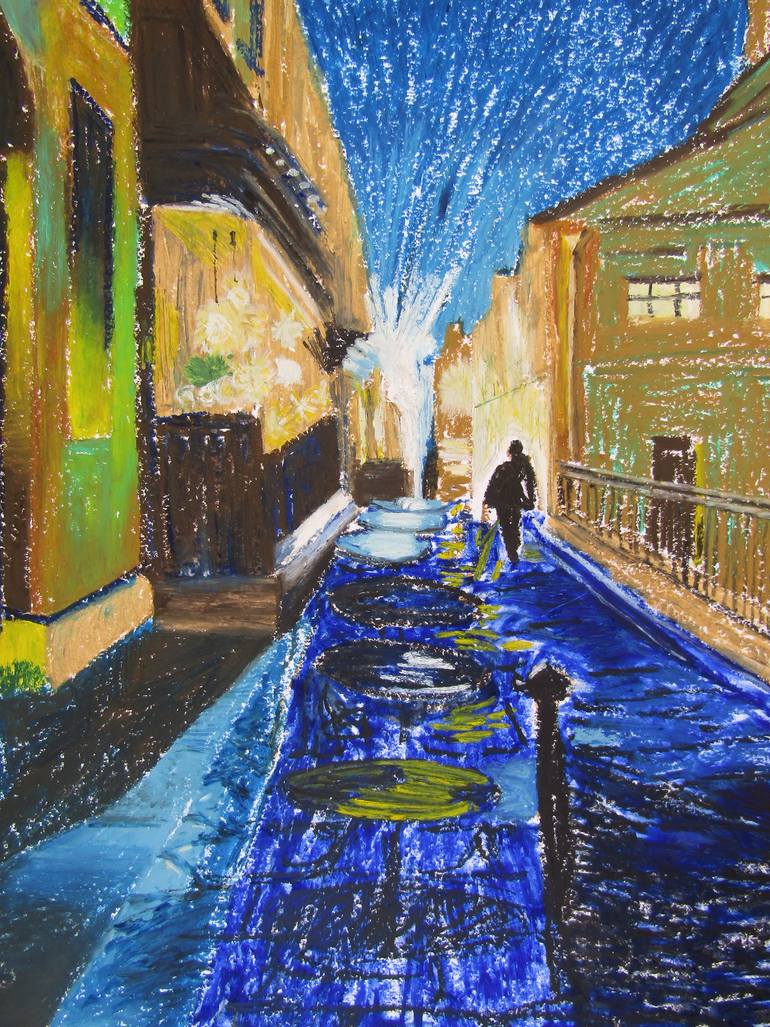 Original Figurative Outer Space Drawing by Mary Cinque