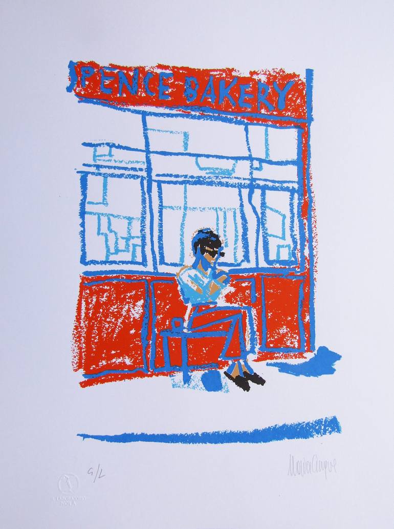 Original Figurative People Printmaking by Mary Cinque
