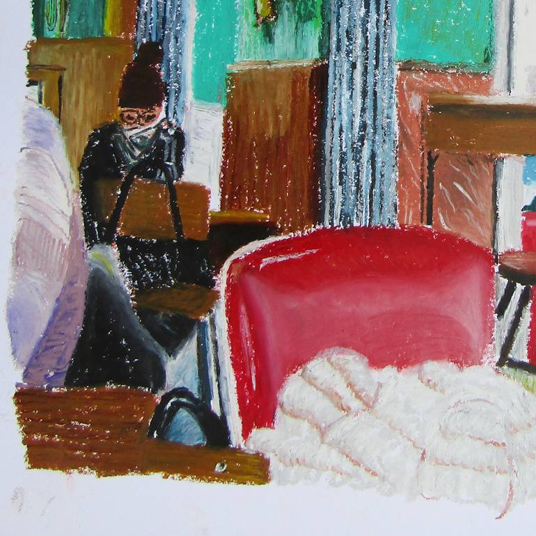 Original Figurative Outer Space Drawing by Mary Cinque