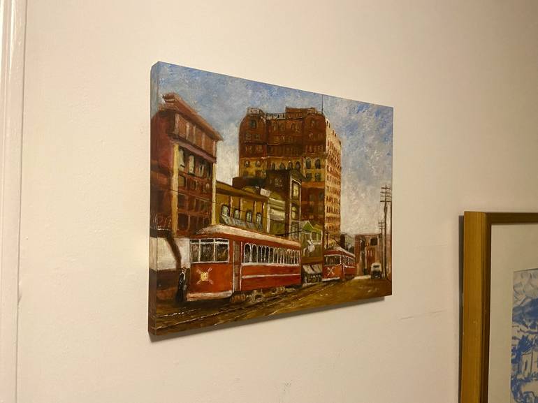 Original Documentary Transportation Painting by Willy Dahm