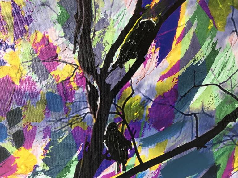 Original Abstract Expressionism Nature Painting by Ezra Bejar