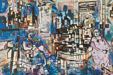 Original Abstract Expressionism Science Paintings by Ezra Bejar