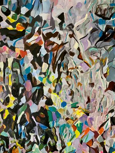 Original Abstract Expressionism Abstract Painting by Ezra Bejar