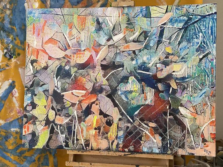 Original Abstract Expressionism Nature Painting by Ezra Bejar