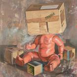 bather with cubes by sylvain fornaro