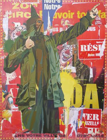 Original Political Collage by sylvain fornaro