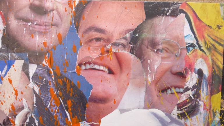 Original Figurative Political Collage by sylvain fornaro