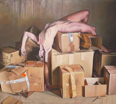 Original Figurative Classical mythology Paintings by sylvain fornaro