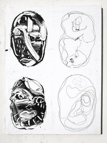 Original Abstract Expressionism Body Mixed Media by Massimo Quadrelli