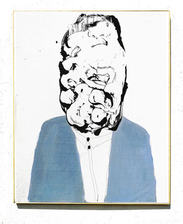 Original Abstract Expressionism Body Painting by Massimo Quadrelli