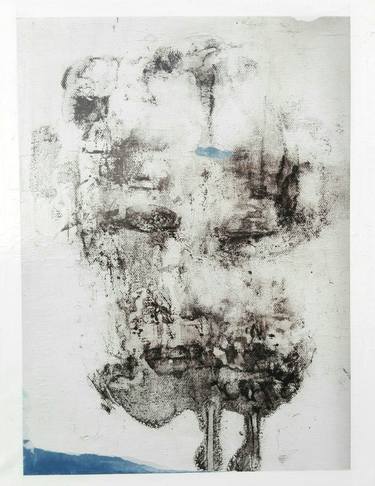 Original Abstract Expressionism Portrait Collage by massimo quadrelli