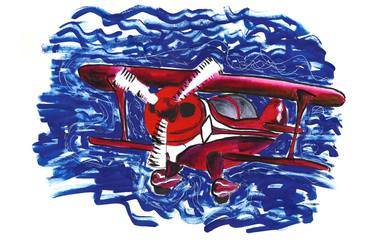 Print of Illustration Aeroplane Paintings by Cari Chadwick
