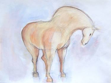 Print of Figurative Horse Drawings by H Lanino Bilezikian