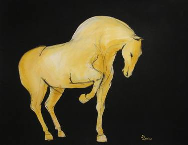 Print of Horse Drawings by H Lanino Bilezikian