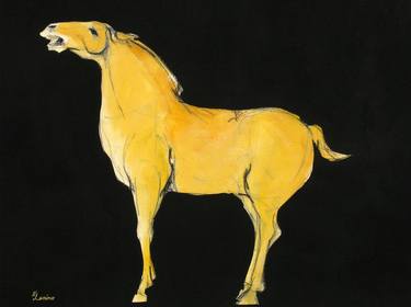 Print of Realism Horse Drawings by H Lanino Bilezikian