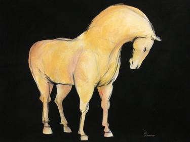 Print of Realism Horse Drawings by H Lanino Bilezikian