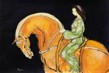 Print of Figurative Horse Paintings by H Lanino Bilezikian