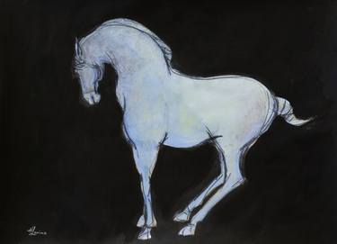 Print of Horse Paintings by H Lanino Bilezikian