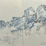 Live sketch of Castello Aragonese D'ischia by Richard Johnson