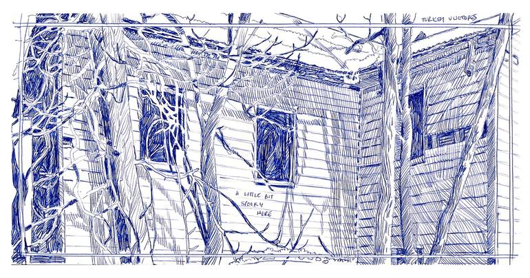 haunted house drawing inside