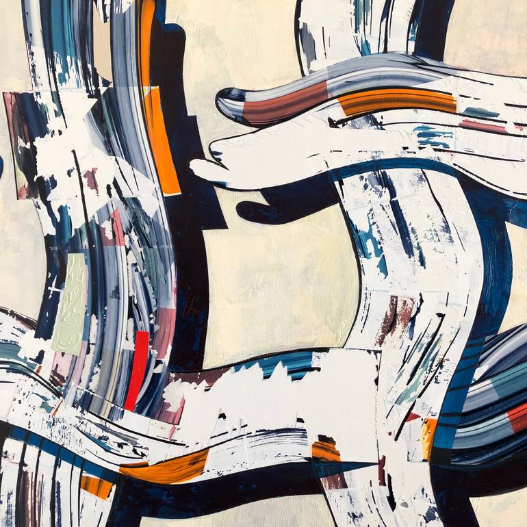 Original Abstract Expressionism Abstract Painting by Aston Philip