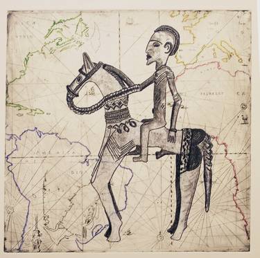 African Horse and Rider - Limited Edition of 1 thumb