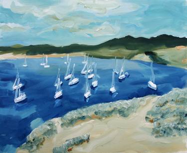 Original Modern Sailboat Paintings by Margarita Bojinova