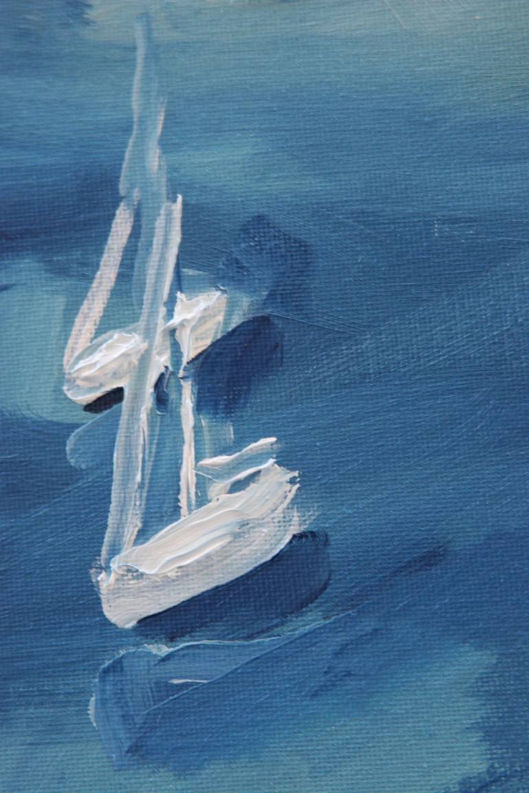 Original Modern Sailboat Painting by Margarita Bojinova