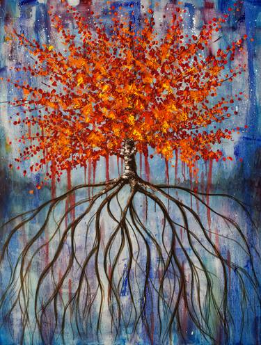 Print of Abstract Tree Paintings by Ben Kelley