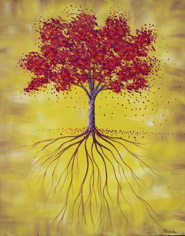 Original Abstract Tree Paintings by Ben Kelley