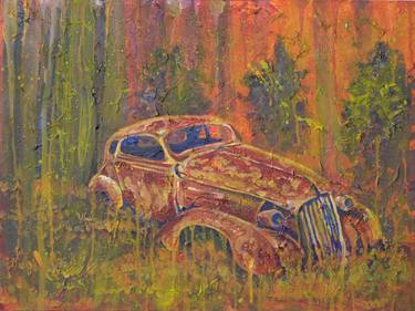 Original Figurative Automobile Paintings by Charles Jett
