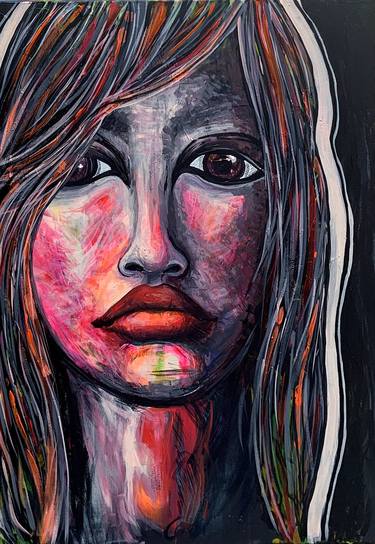 Original Abstract Portrait Paintings by Simona Gabriela Tiglar