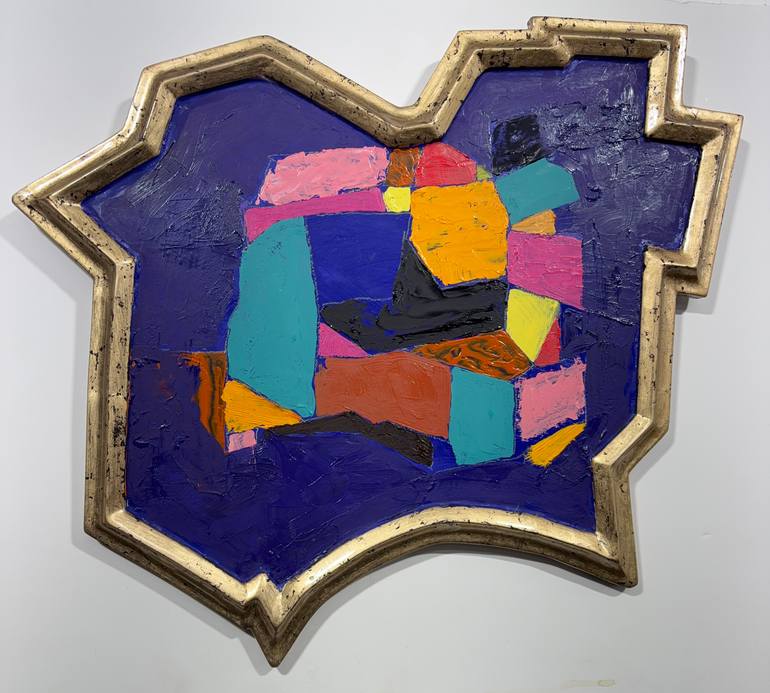 Original Abstract Painting by Mark Ashworth | Abstract Art on Plywood | "Wish You Were Here"